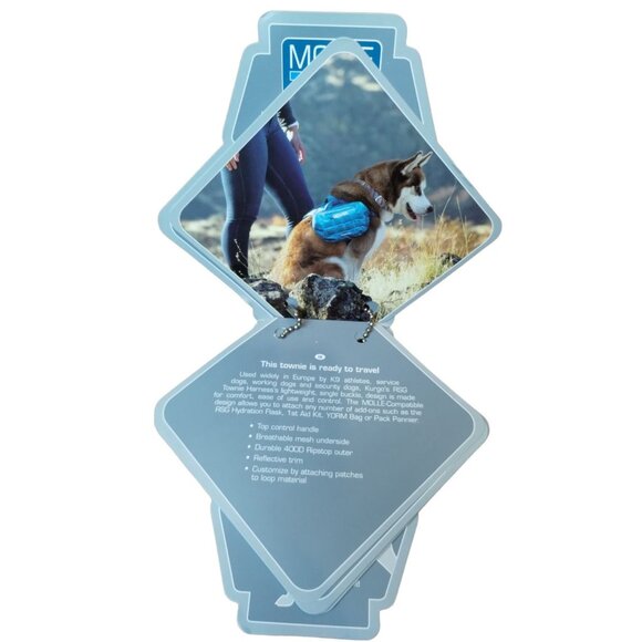 Kurgo RSG Townie Harness Size: Medium Blue and Charcoal Grey (New) - Picture 12 of 13